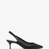 Sporty Kate 55 black leather slingbacks