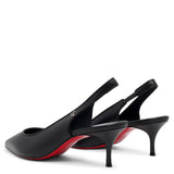 Sporty Kate 55 black leather slingbacks