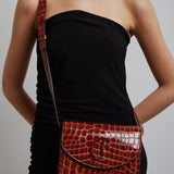 Loubi 54 brown calf ali crossbody bag