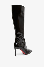 Sporty Kate 85 black patent boots