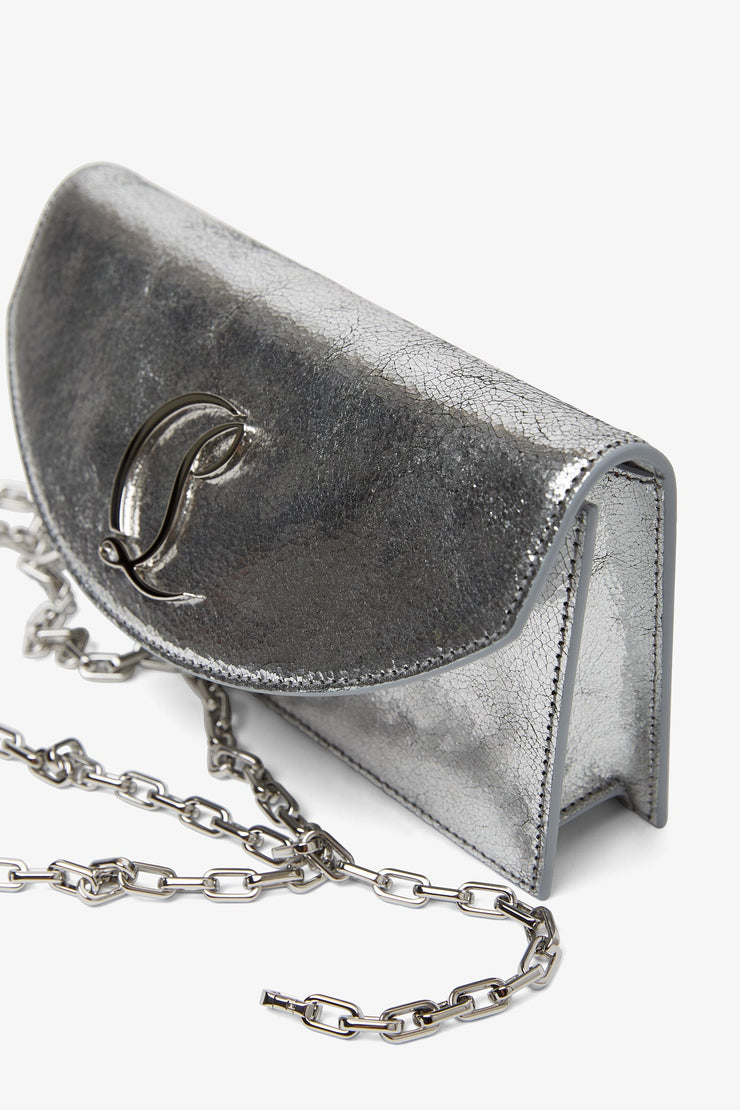 Loubi54 silver clutch