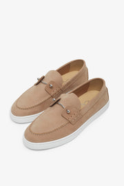 Chambeliboat beige nubuck loafers