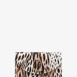 Loubi54 animal print satin clutch