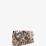 Loubi54 animal print satin clutch