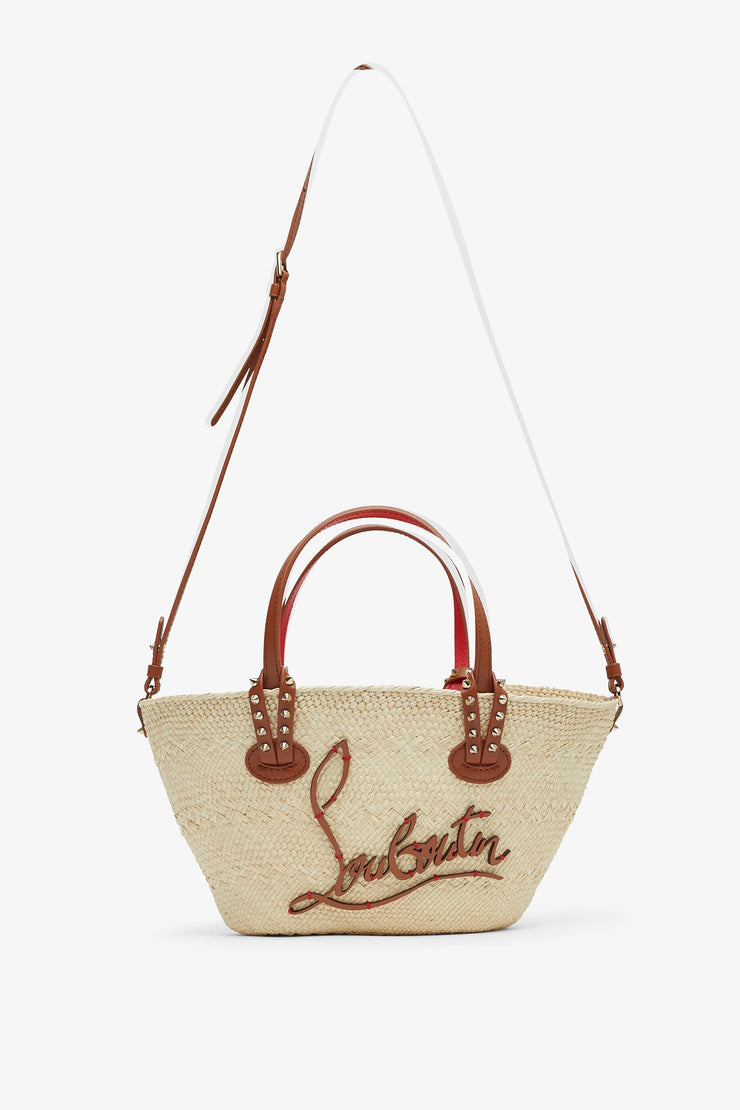 Cabata mini raffia basket bag