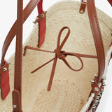 Cabata mini raffia basket bag