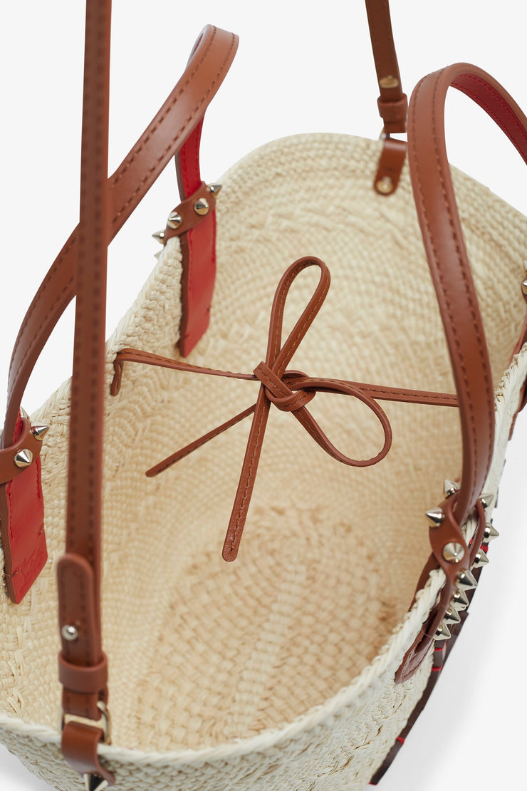 Cabata mini raffia basket bag