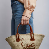 Cabata mini raffia basket bag