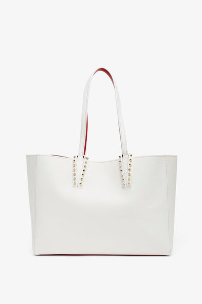 Cabata soft white leather tote bag