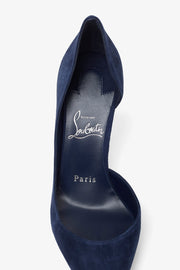 Iriza 85 dark blue suede pumps