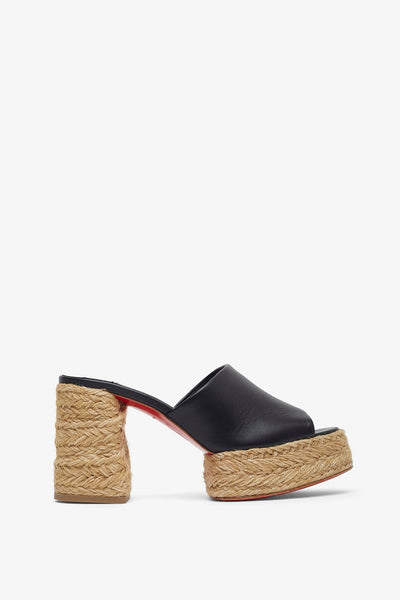 Calakala 85 black leather espadrilles