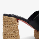 Calakala 85 black leather espadrilles