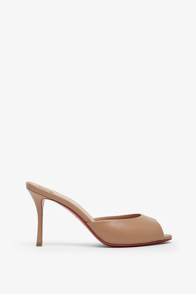 Me Dolly 85 beige leather mules