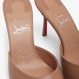 Me Dolly 85 beige leather mules