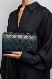 Paloma black leather clutch