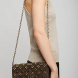 Paloma brown clutch