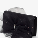 Bettina black bow clutch