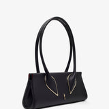 Venus black baguette shoulder bag