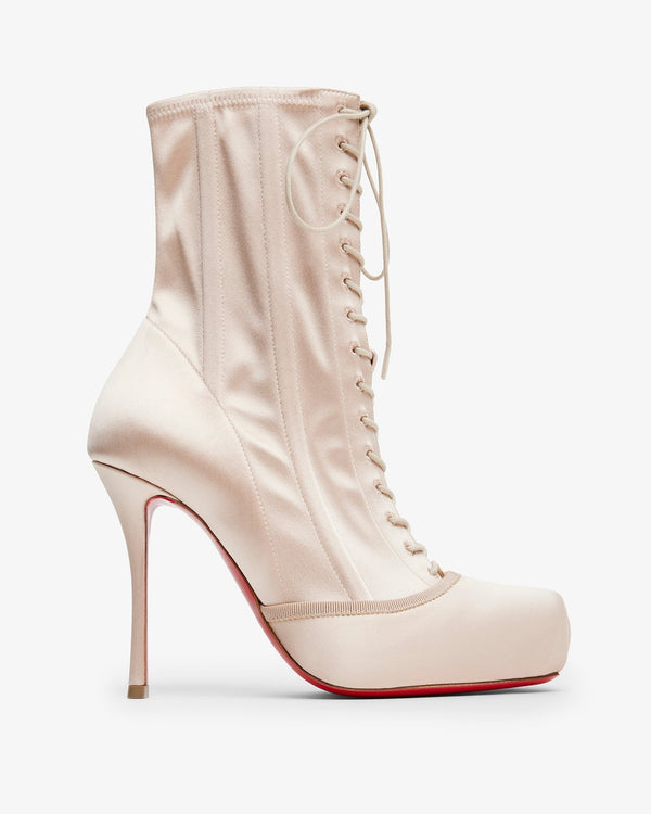 Pavlova 100 Lace Up Blush Satin Boots