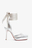 Cassia Lace Up 100 Silver Pumps
