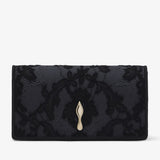 Bettina crepe satin black clutch