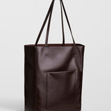 Chocolate brown paper tote