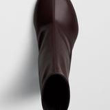 Tug oxblood leather ankle boots