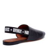 Rivington black leather slingback flats