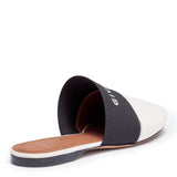 Bedford flat black beige mules