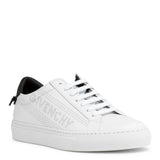 Urban street white perforated logo sneakers