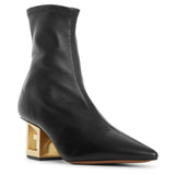 Triangle stretch leather boots