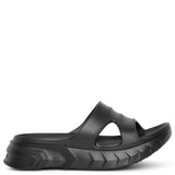 Marshmallow black slider sandals