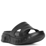Marshmallow black slider sandals