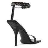 G woven black sandals