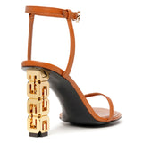 G Cube 85 beige leather sandals