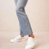 City sport white leather sneakers