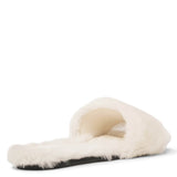 4G white fur flats