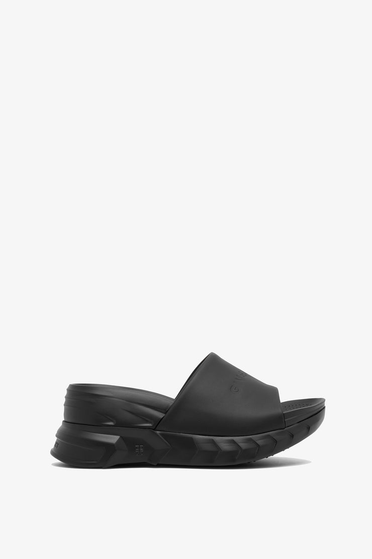 Marshmallow black wedges