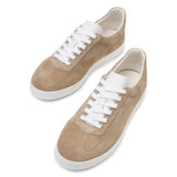 Town low-top beige suede sneakers