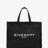 G-tote black raffia tote bag