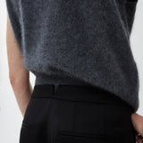 Tailored black pants in wool
