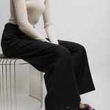 4G black strap flat sandals