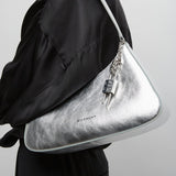 Lucky Lock small silver shoulder bag