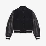 Wool and leather varsity jacket