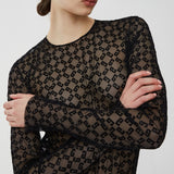 Monogram stretch bodysuit