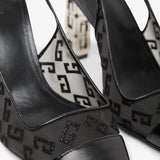 G cube mesh slingbacks