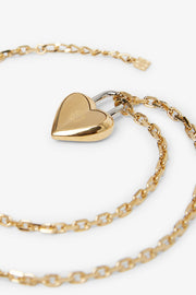 Heart lock small necklace