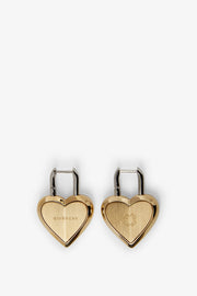 Heart lock small earrings