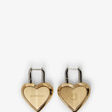 Heart lock small earrings