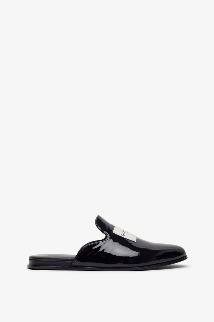 Tux black patent slippers